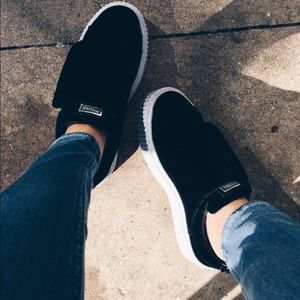 puma basket platform strap